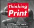 Cover of: Thinking print