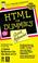 Cover of: HTML for dummies quick reference