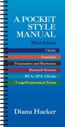 Cover of: A pocket style manual