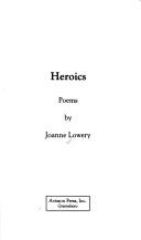 Cover of: Heroics: poems