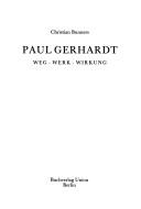 Cover of: Paul Gerhardt by Christian Bunners