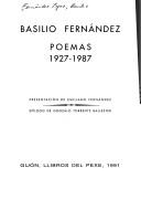 Poemas 1927-1987 by Basilio Fernández