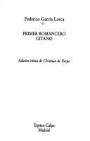 Cover of: Primer romancero gitano by Federico García Lorca