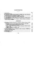 Cover of: Supplementary report on mental health and substance abuse benefits under the Federal Employees Health Benefits Program