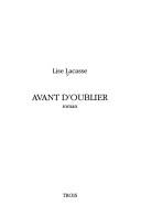 Cover of: Avant d'oublier: roman