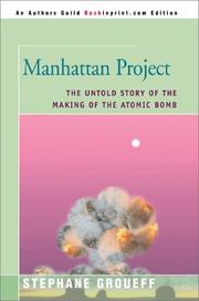 Cover of: Manhattan Project by Stephane Groueff