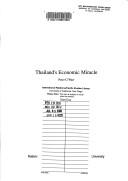 Cover of: Thailand's economic miracle by Peter G. Warr