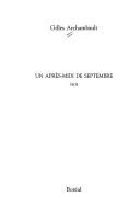 Cover of: Un après-midi de septembre by Gilles Archambault