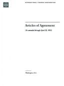 Cover of: Articles of agreement (as amended through April 28, 1993)