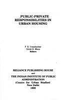 Cover of: Public-private responsibilities in urban housing