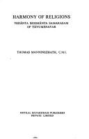 Cover of: Harmony of religions: Vedānta Siddhānta samarasam of Tāyumānavar