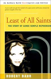 Cover of: Least of All Saints by Robert Bahr