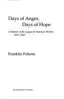Cover of: Days of anger, days of hope | Franklin Folsom