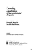 Cover of: Learning disabilities: a neuropsychological perspective