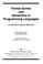 Cover of: Formal syntax and semantics of programming languages
