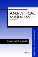 Cover of: Analytical Marxism by Mayer, Thomas F.