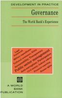 Cover of: Governance: the World Bank's experience