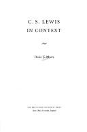 Cover of: C.S. Lewis in context by Doris T. Myers, Doris T. Myers