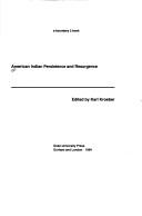 Cover of: American Indian persistence and resurgence by edited by Karl Kroeber.