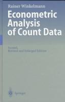 Cover of: Count data models: econometric theory and an application to labor mobility