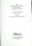 Cover of: The French civil code by France, France