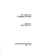 Cover of: New essays on Virginia Woolf