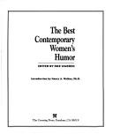 Cover of: The best contemporary women's humor