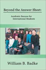 Cover of: Beyond the Answer Sheet: Academic Success for International Students