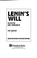 Cover of: Lenin's will by Buranov, I͡U. A.