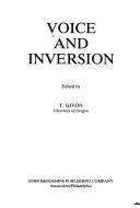 Cover of: Voice and inversion