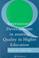 Cover of: International developments in assuring quality in higher education