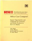 Cover of: Africa can compete!: export opportunities and challenges for garments and home products in the U.S. market