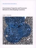 Governance capacity and economic reform in developing countries cover