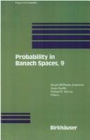 Cover of: Probability in Banach spaces, 9