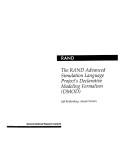 Cover of: The RAND Advanced Simulation Language project's declarative modeling formalism (DMOD)