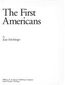 Cover of: The first Americans by Juan Schobinger