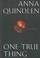 Cover of: One true thing