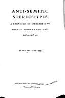 Cover of: Anti-semitic stereotypes: a paradigm of otherness in English popular culture, 1660-1830