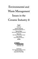 Cover of: Environmental and waste management issues in the ceramic industry II