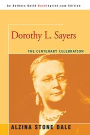Cover of: Dorothy L. Sayers by Alzina Stone Dale