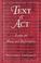 Cover of: Text and act