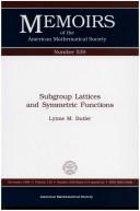 Subgroup lattices and symmetric functions by Lynne M. Butler