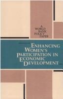 Cover of: Enhancing women's participation in economic development. by 