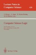 Cover of: Computer science logic: 7th workshop, CSL '93, Swansea, United Kingdom, September 13-17, 1993 : selected papers