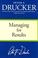 Cover of: managing for results