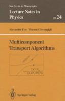 Cover of: Multicomponent transport algorithms