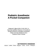 Pediatric anesthesia by Edmond C. Bloch