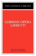 Cover of: German opera libretti