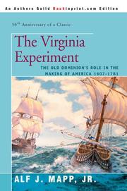 Cover of: The Virginia Experiment by Alf J Mapp Jr.