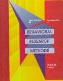 Cover of: Introduction to behavioral research methods by Mark R. Leary